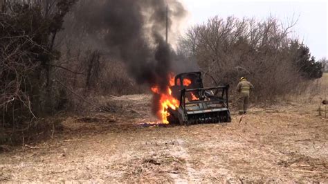 skid steer engine fires|skid steer fire removal.